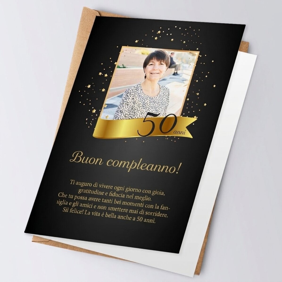 Biglietto di auguri personalizzato con foto e messaggio - È il tuo compleanno
