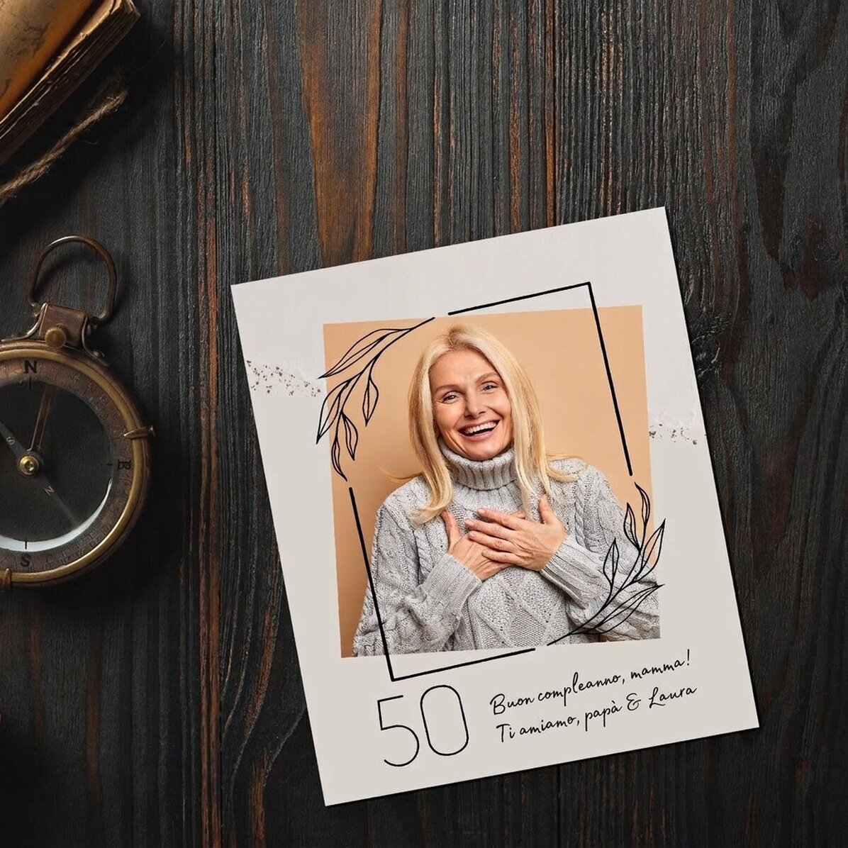 Foto personalizzata 10x12 cm - Dettagli dorati