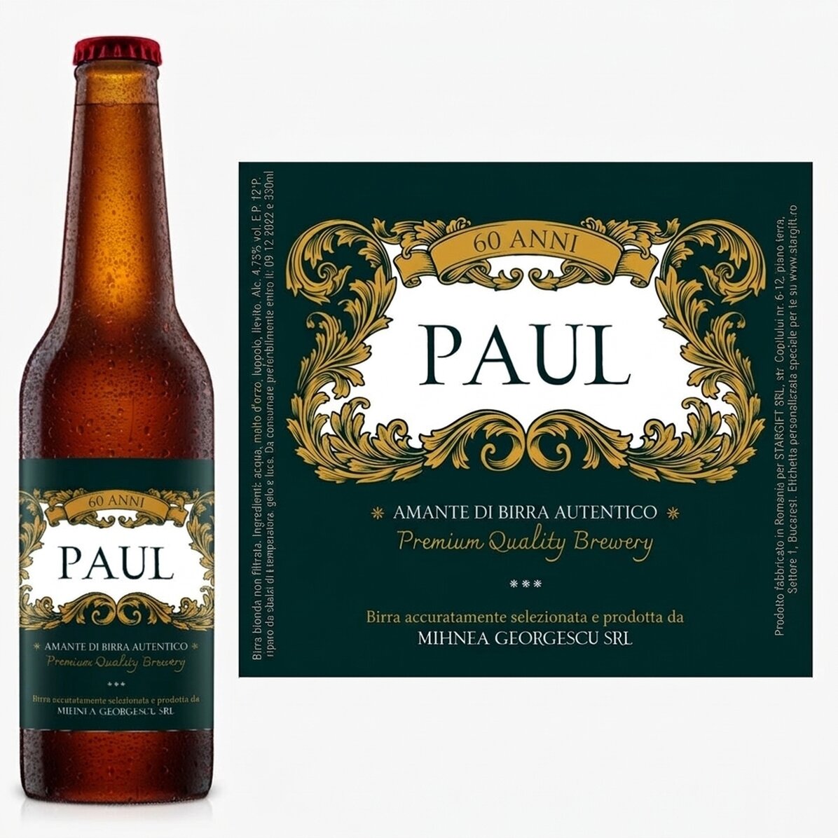 Birra personalizzata con scritta - Royal 60