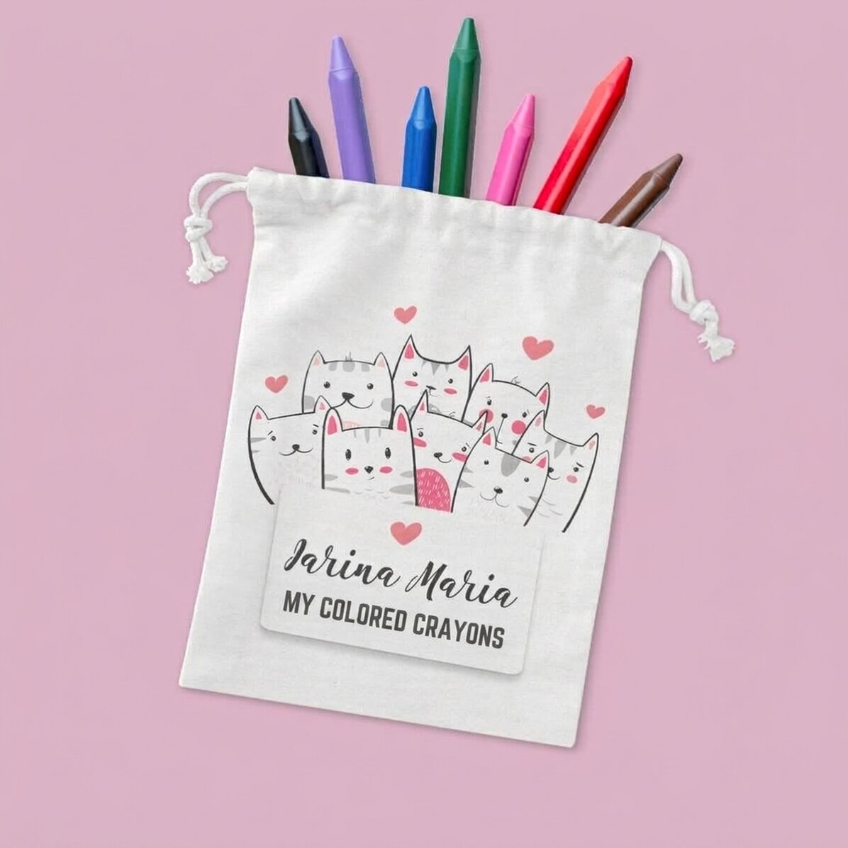 Piccolo sacchetto personalizzato con scritta - Kitty