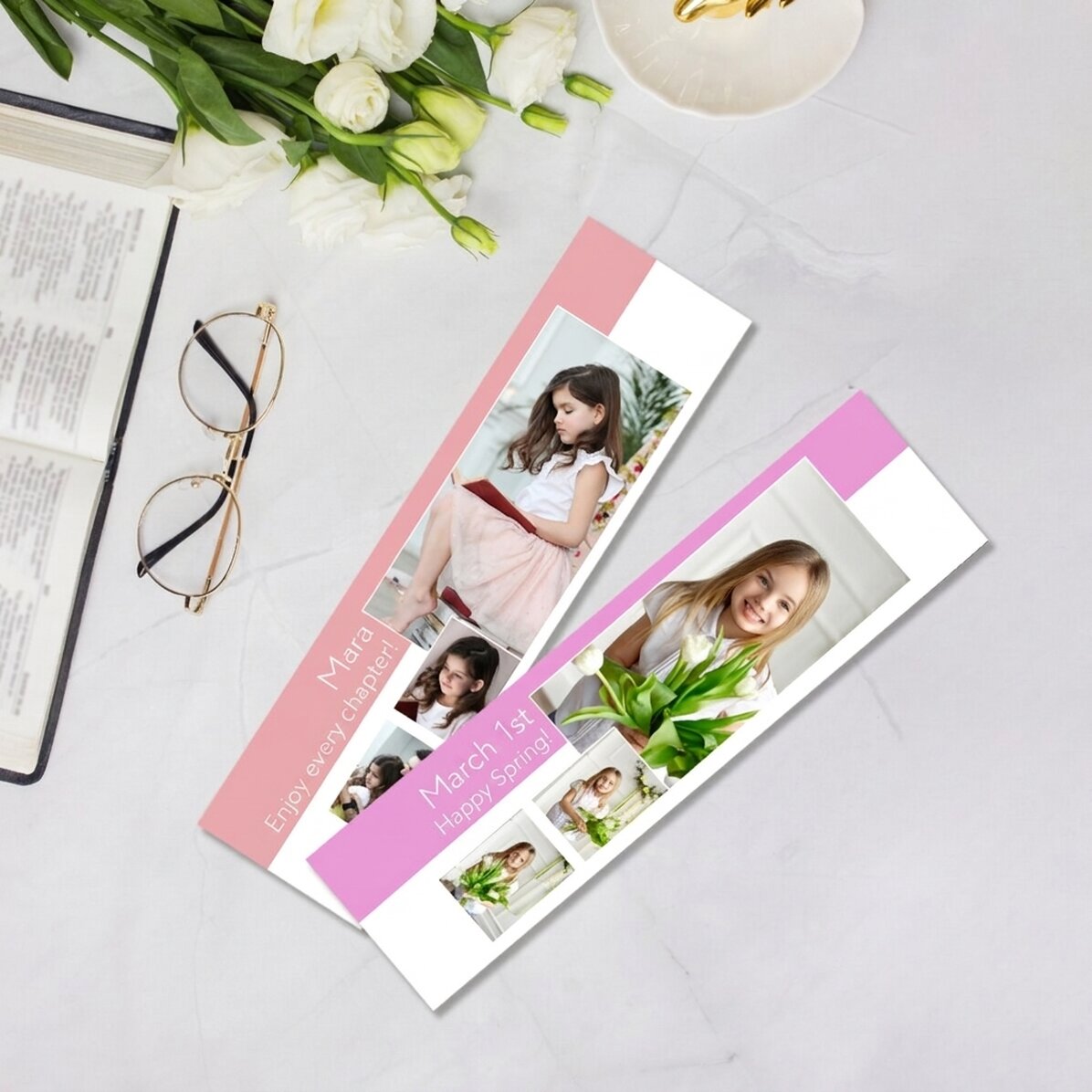 Segnalibro personalizzato con 3 foto e testo - You are special