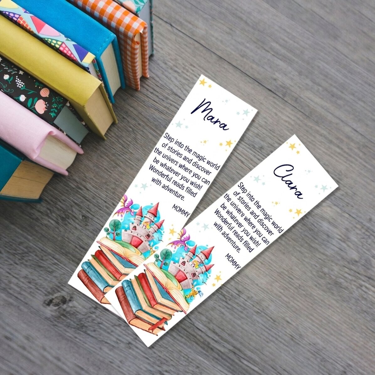 Segnalibro personalizzato con messaggio - Il magico mondo delle fiabe