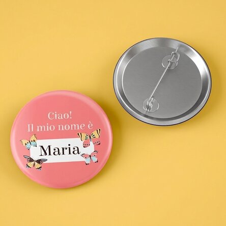 Spilla personalizzata con nome - Farfalle