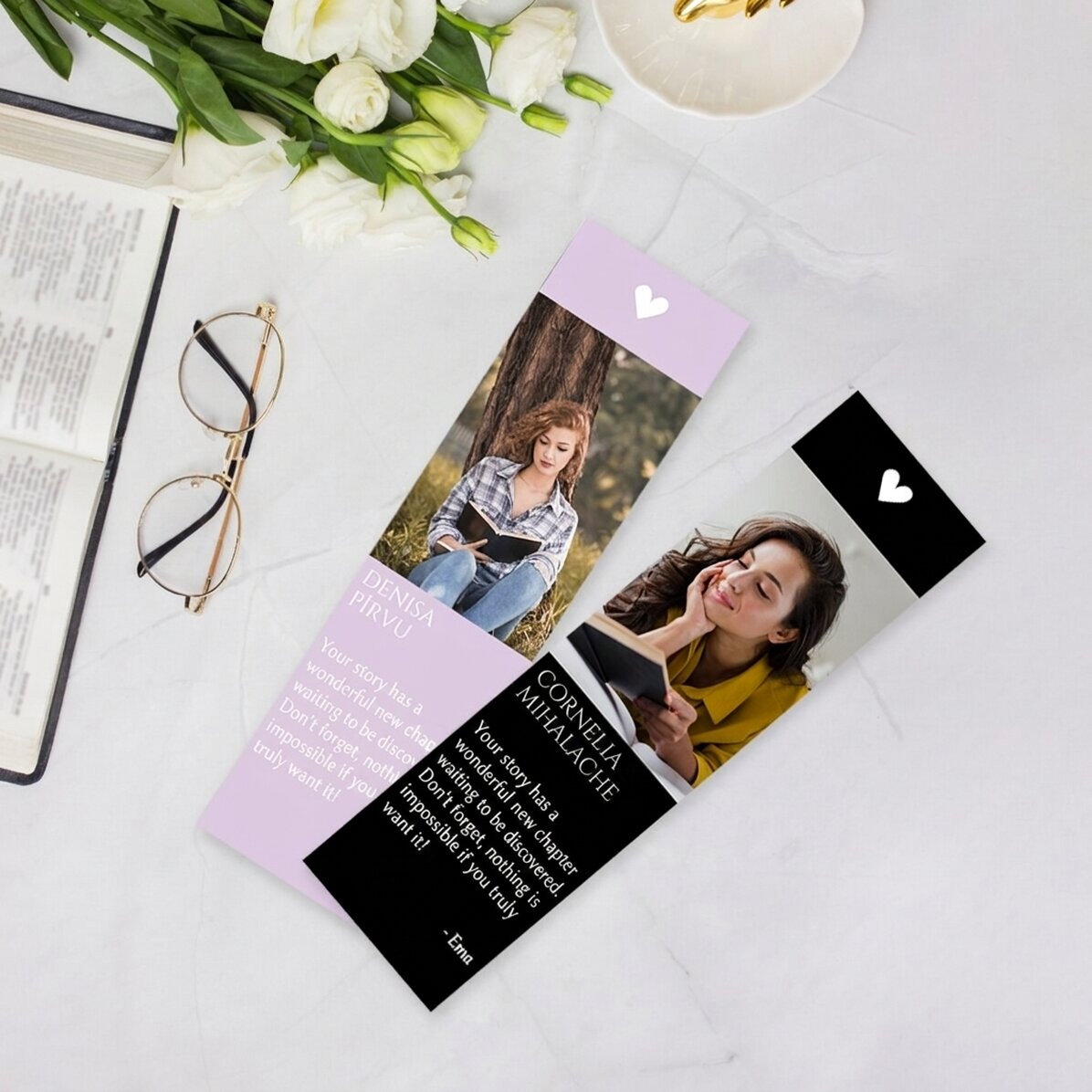 Segnalibro personalizzato con foto e testo - For you