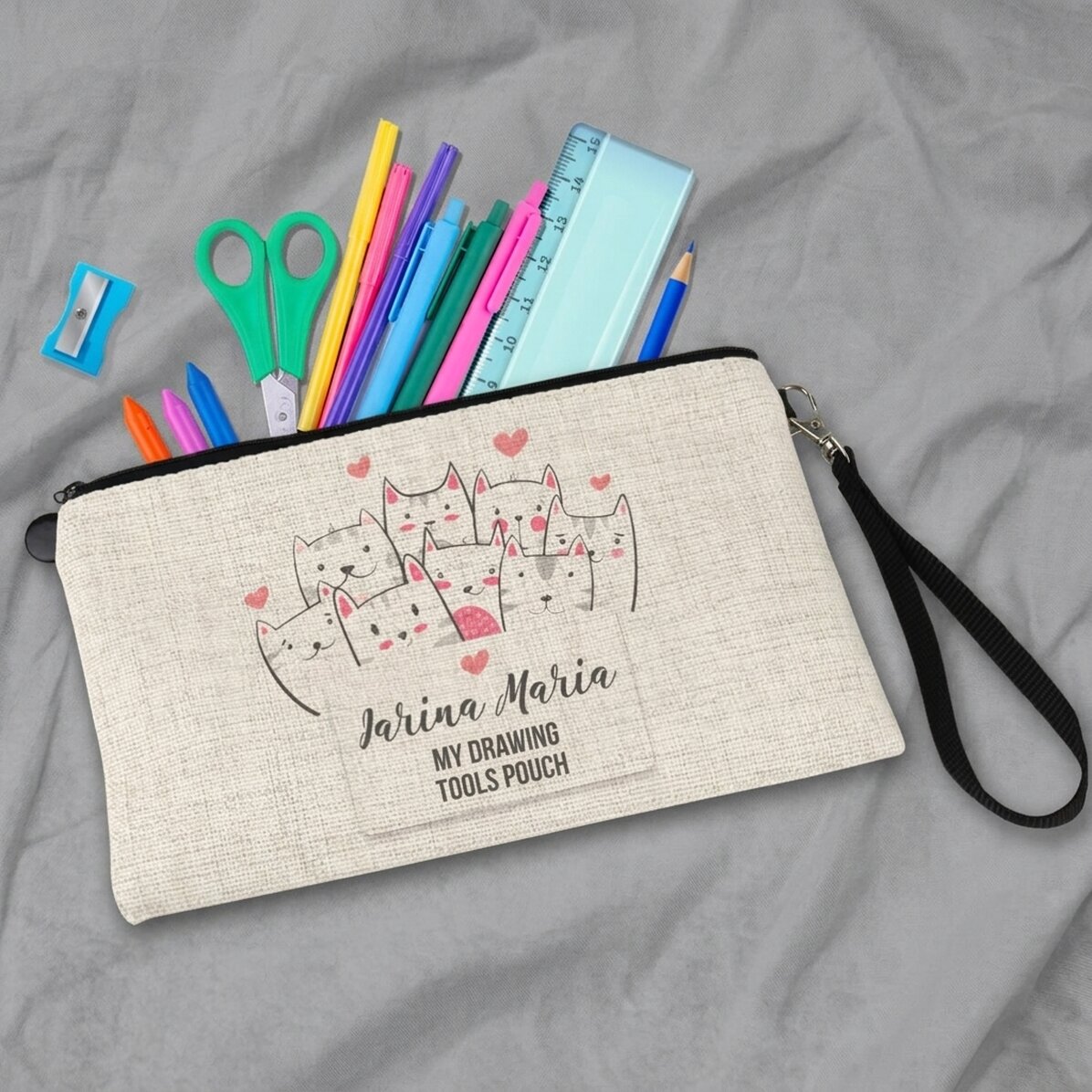 Kit per la scuola personalizzato con scritta - Kitty