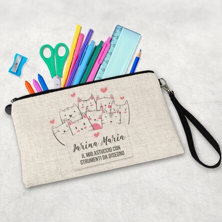 Kit per la scuola personalizzato con scritta - Kitty