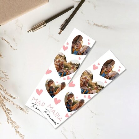 Segnalibro personalizzato con 3 foto e testo - Lovely