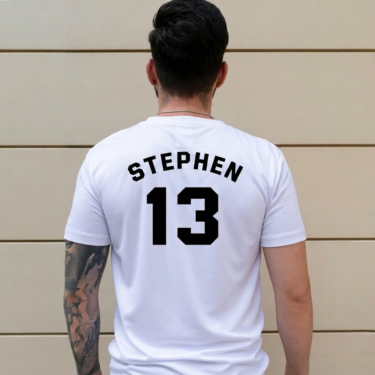 Maglietta sportiva personalizzata sul retro con nome e numero - Appassionato di calcio