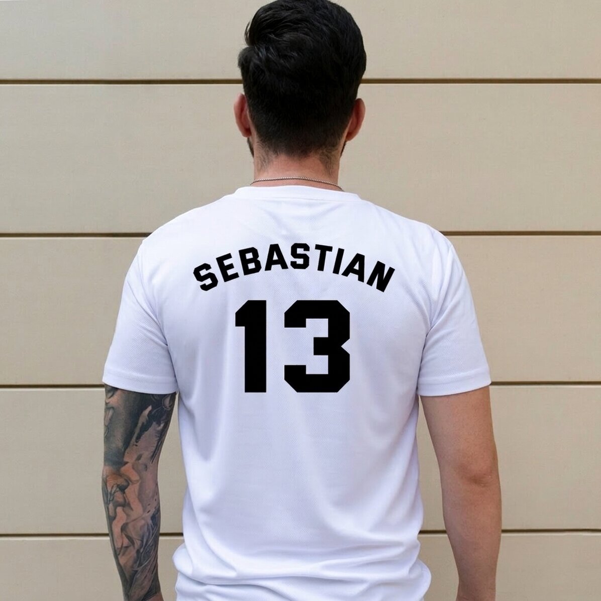 Maglietta sportiva personalizzata sul retro con nome e numero - Appassionato di calcio