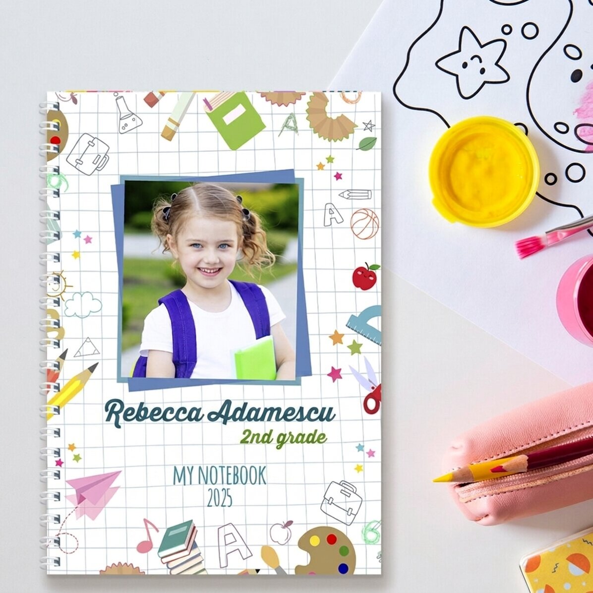 Notebook personalizzato con foto e testo - Ritorno a scuola