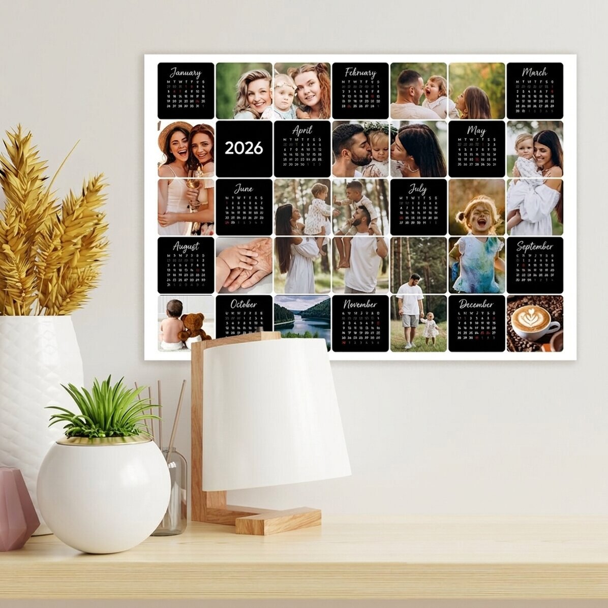 Calendario personalizzato con 12 foto