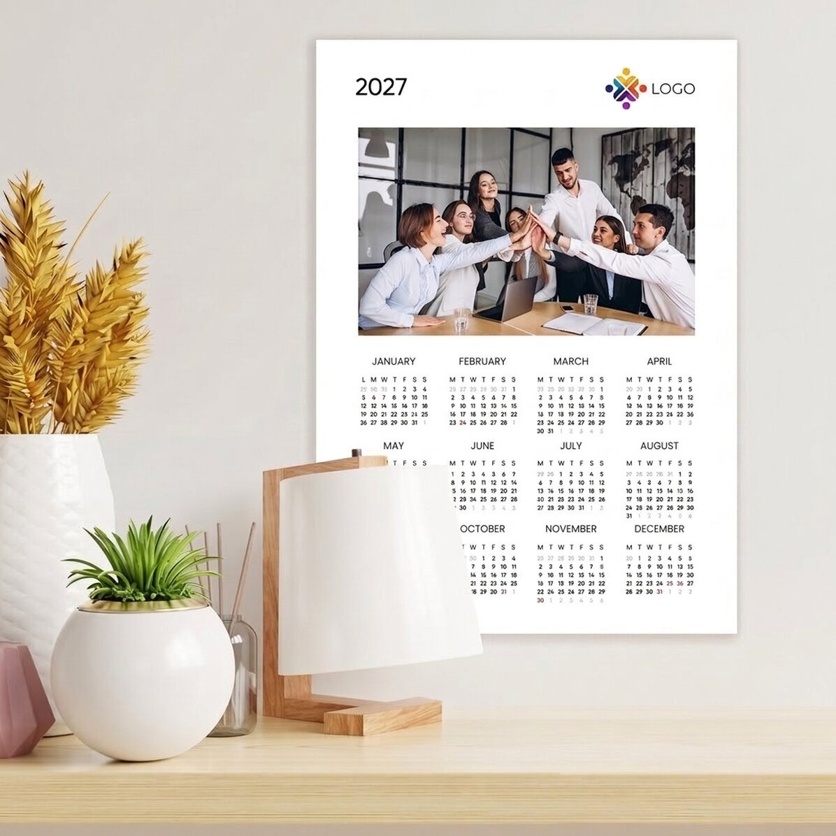 Calendario personalizzato con logo e foto