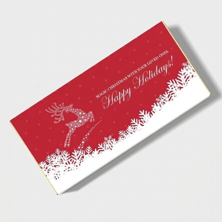 Cioccolato personalizzato con testo e logo - La magia del Natale