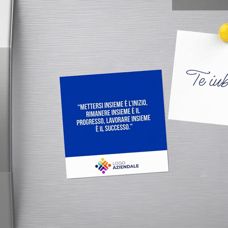 Magnete 10x10 personalizzato con logo e testo