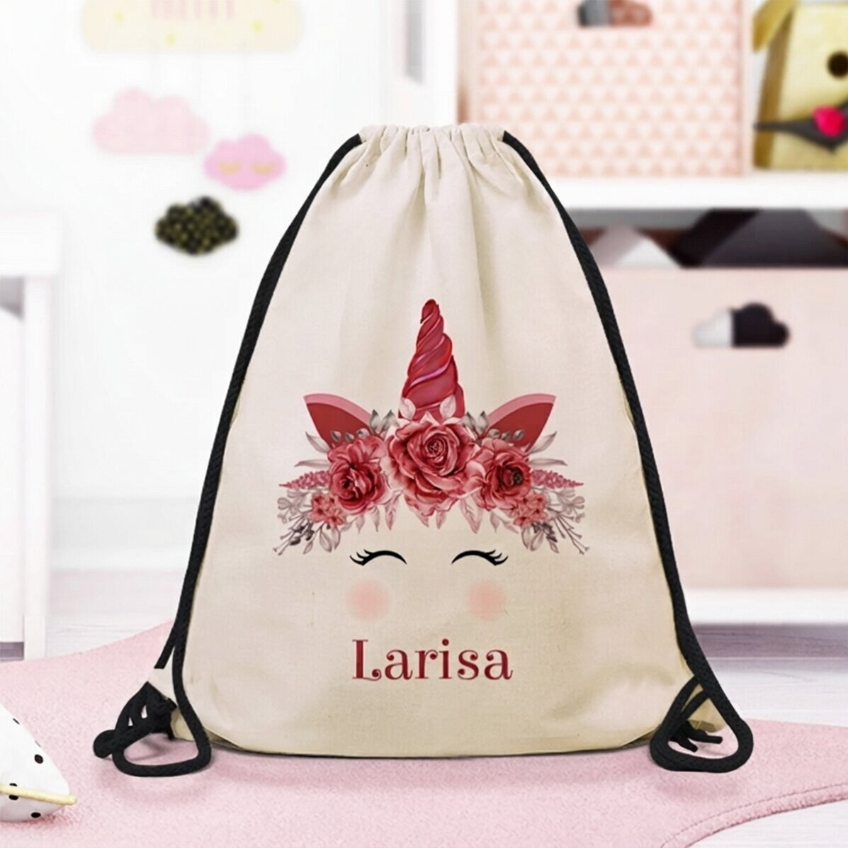 Zaino personalizzato con scritta - Unicorno