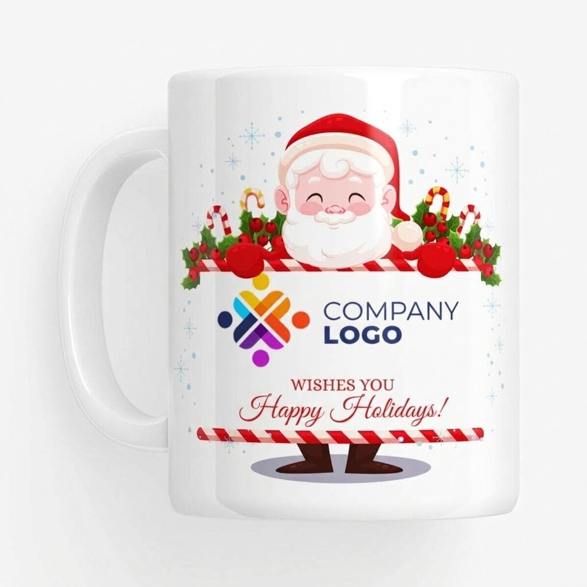 Tazza personalizzata con logo e messaggio - Babbo Natale