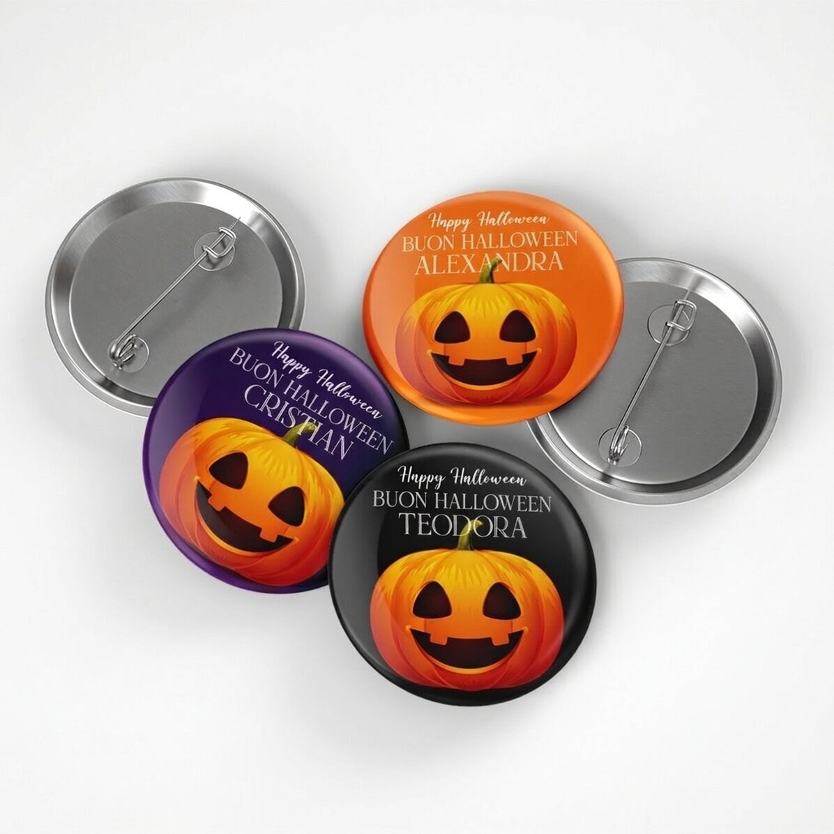 Spilla personalizzata con scritta - Halloween