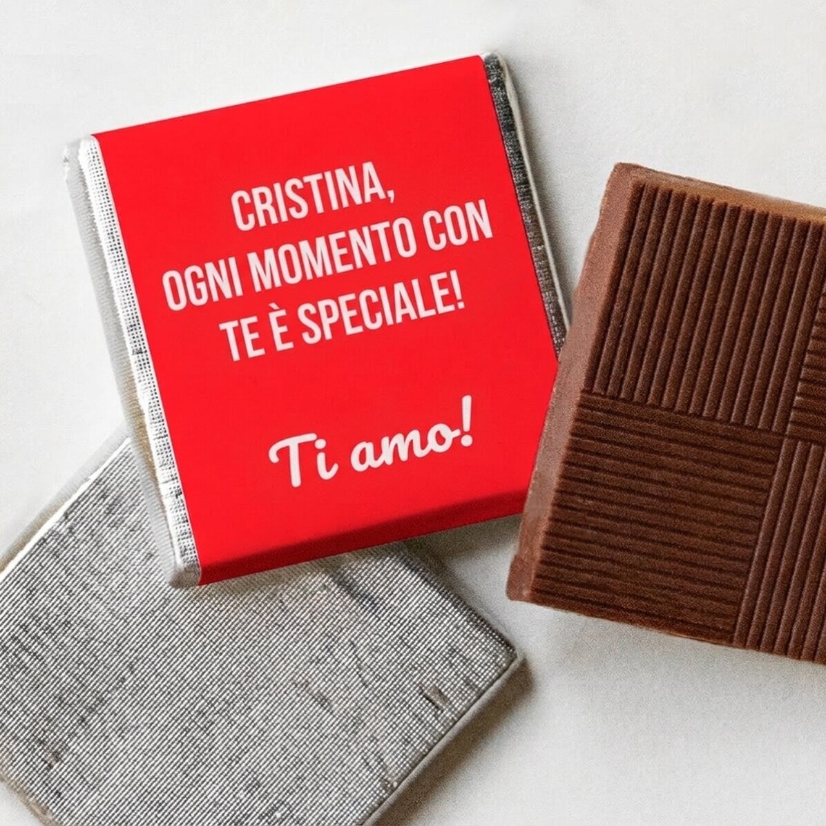 Mini cioccolatino personalizzato con messaggio