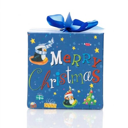 Confezione regalo natalizia - modello con regali colorati