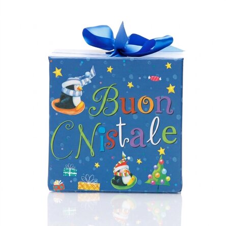 Confezione regalo natalizia - modello con regali colorati