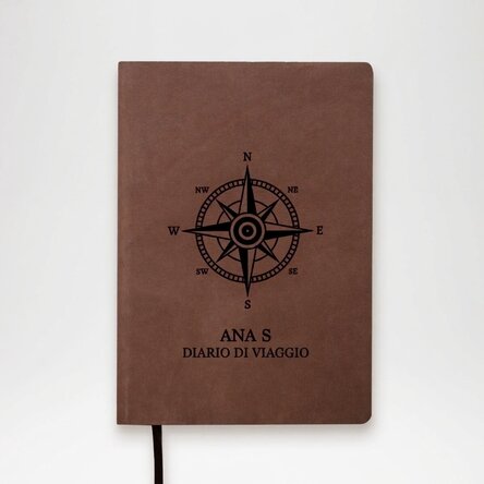 Agenda in pelle personalizzata con nome - Busola
