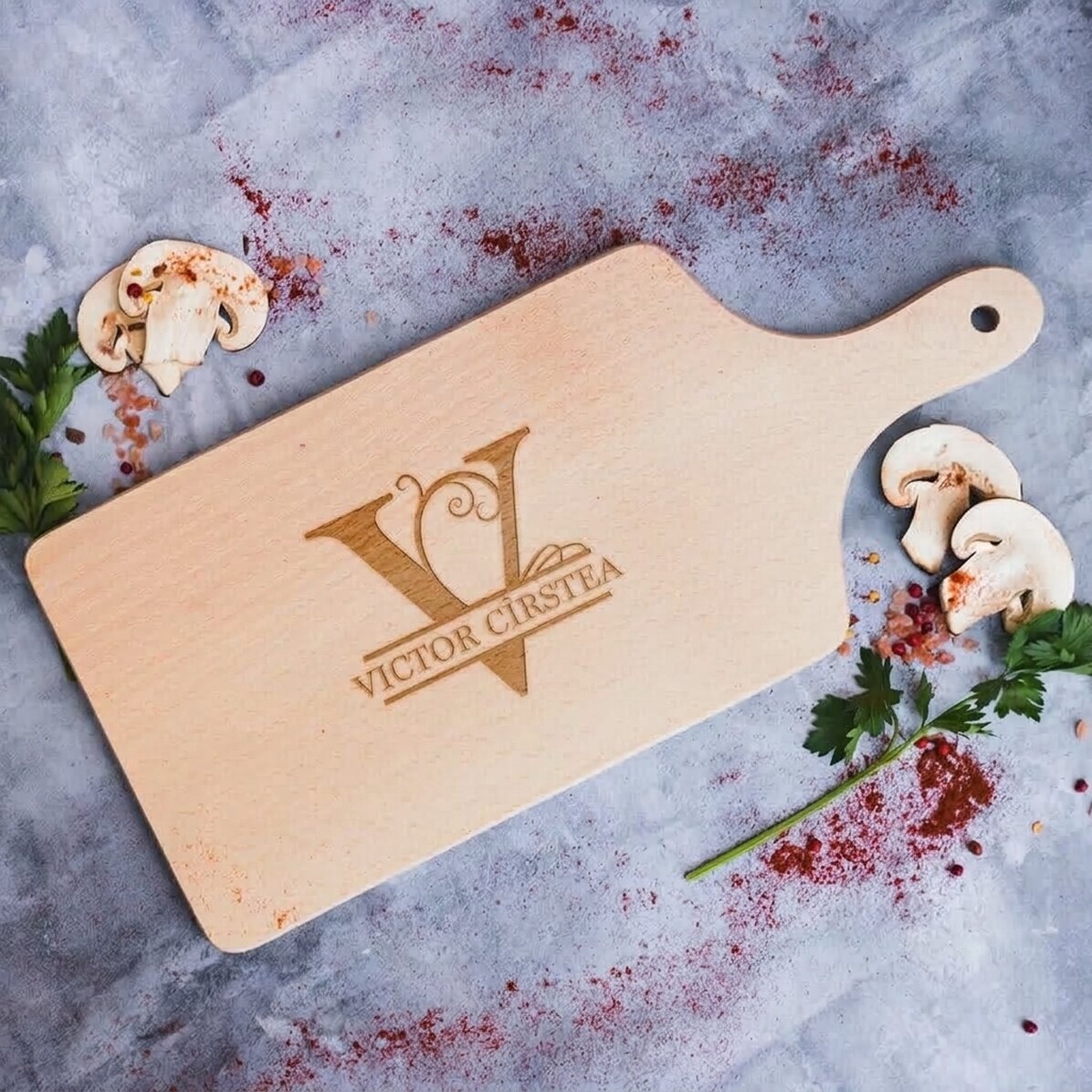 Tagliaverdure personalizzato - Iniziale e nome
