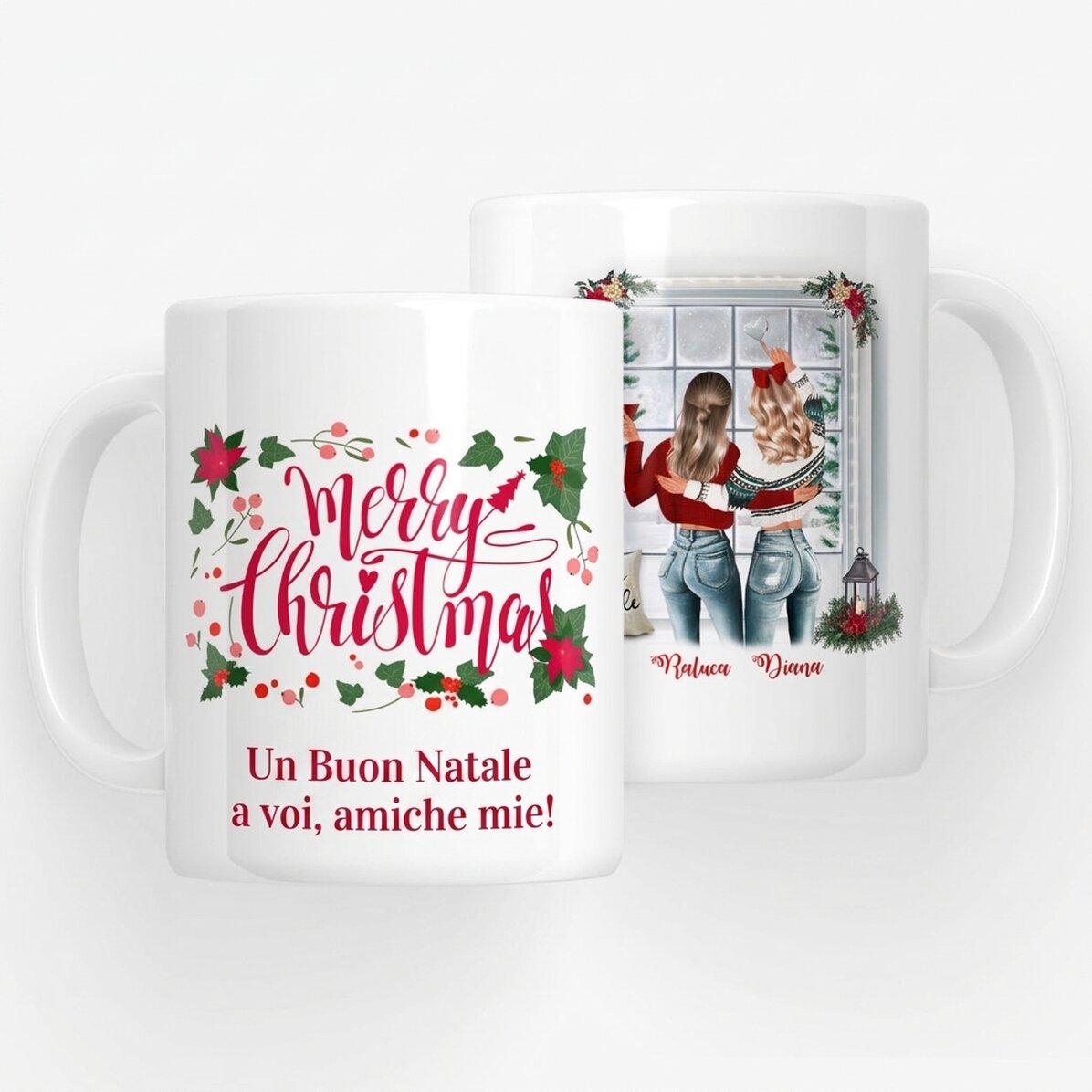 Tazza personalizzata con nome per gli amici - Buon Natale