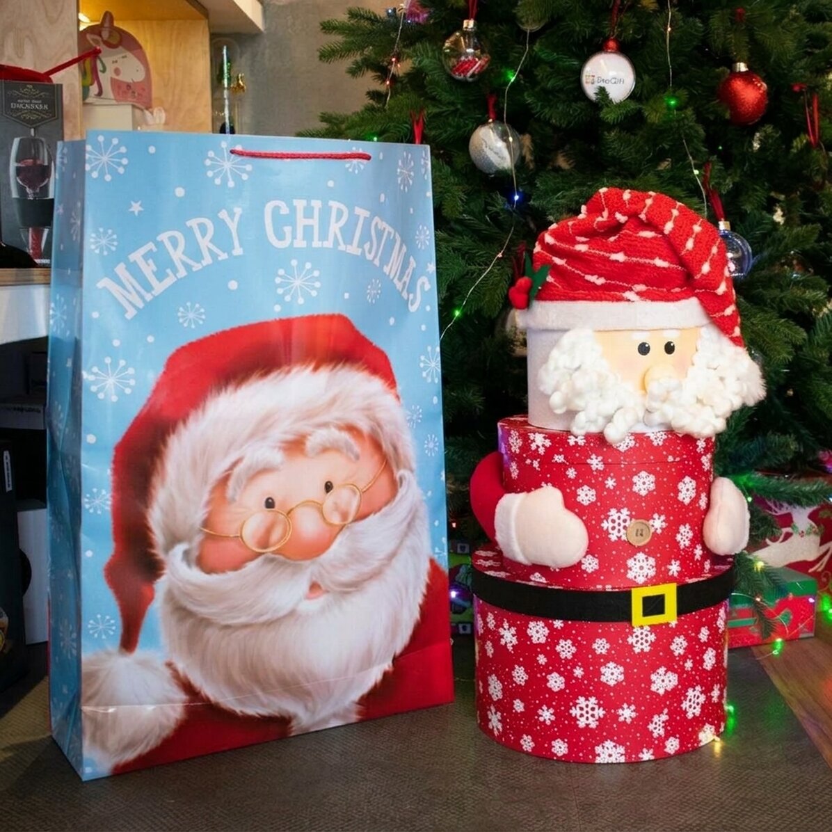 Bustina regalo Jumbo - modello Merry Christmas Santa
