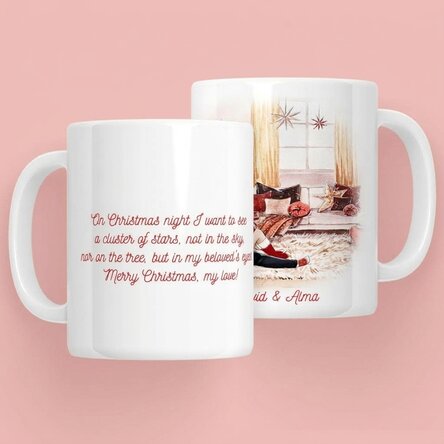 Tazza personalizzata con nome e messaggio per coppie - Il nostro meraviglioso Natale