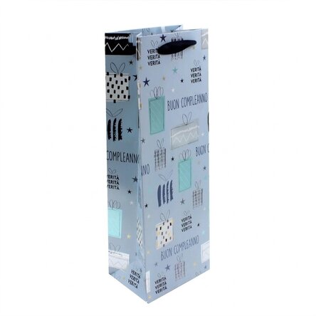 Sacchetto regalo per bevande - modello "Happy Birthday gifts"