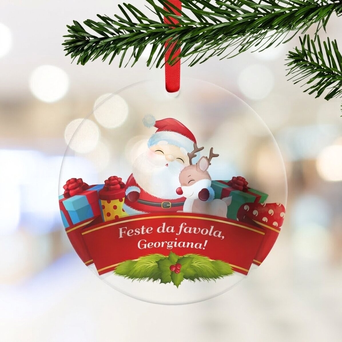 Decorazione rotonda personalizzata con testo per bambini