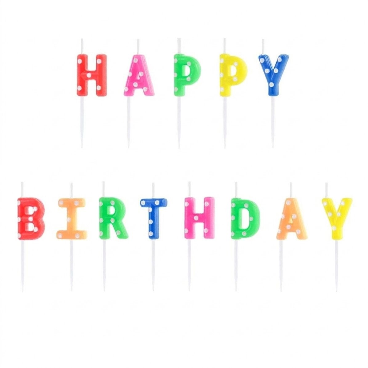 Candeline per torte - set "Happy Birthday"