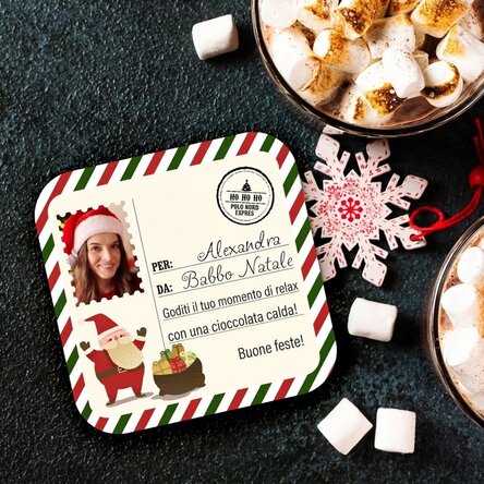 Sottobicchiere personalizzato con foto e testo - Consegna speciale