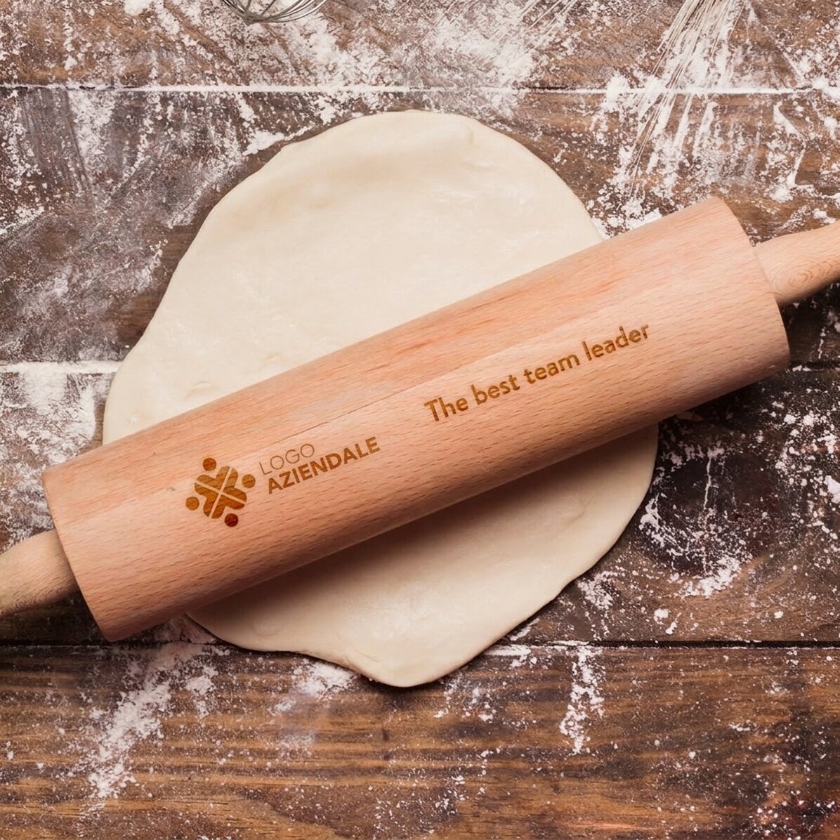 Tappo per bottiglie in legno personalizzato con logo e messaggio