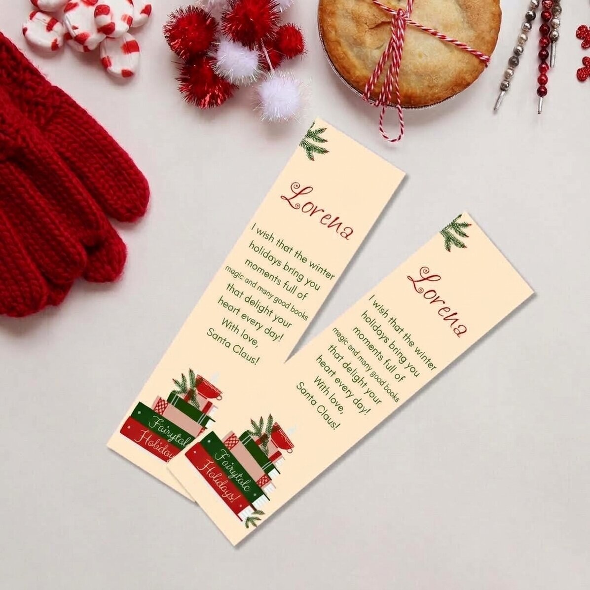 Segnalibro personalizzato con testo - Natale