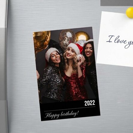 Magnete personalizzato 10x15 cm con testo e foto - Buon Anno Nuovo
