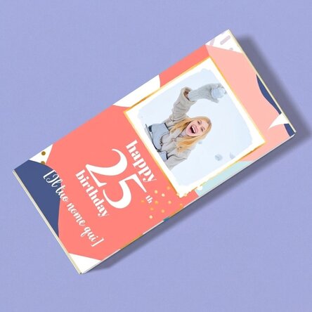 Cioccolato personalizzato con foto e testo - Buon compleanno!