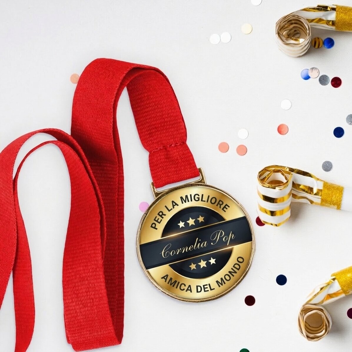 Medaglia personalizzata con scritta - The best