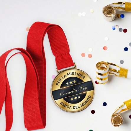 Medaglia personalizzata con scritta - The best