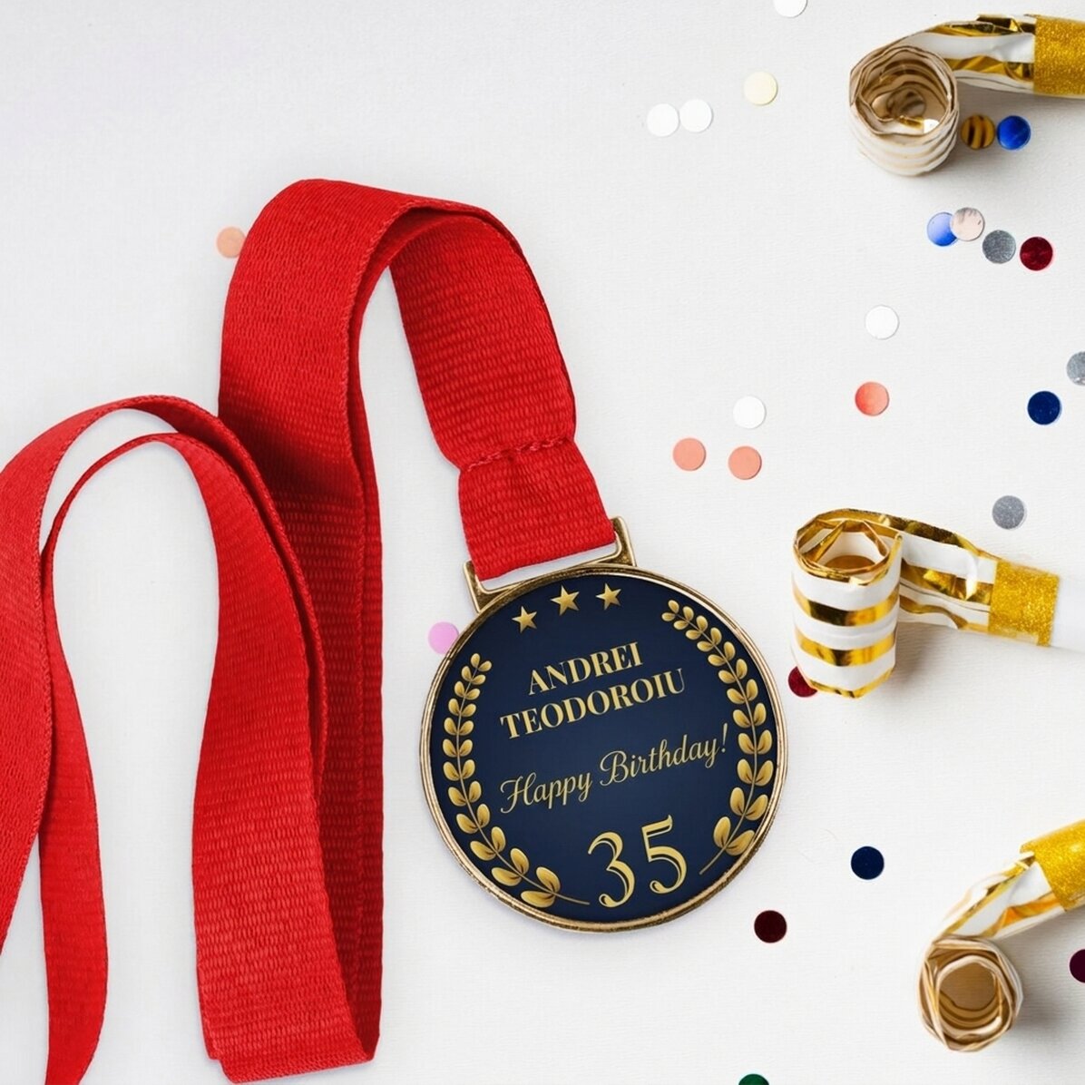 Medaglia personalizzata con scritta - Anniversario