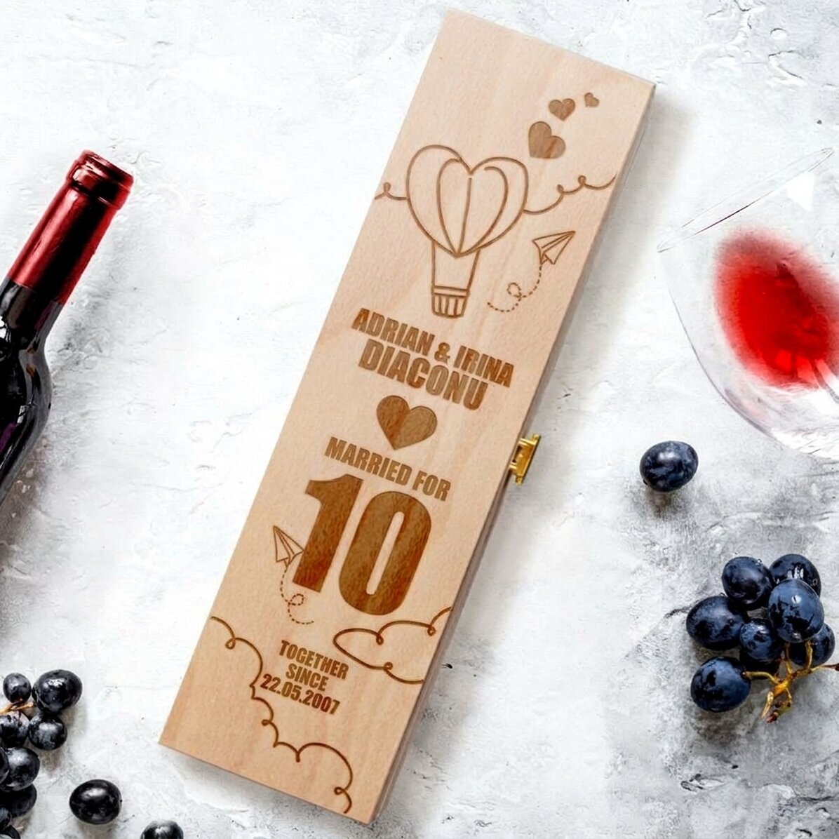 Scatola di vino personalizzata per l