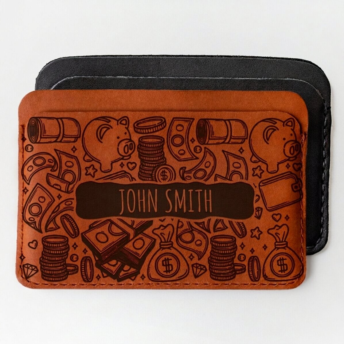 Portafoglio in pelle personalizzato con nome - Money Maker