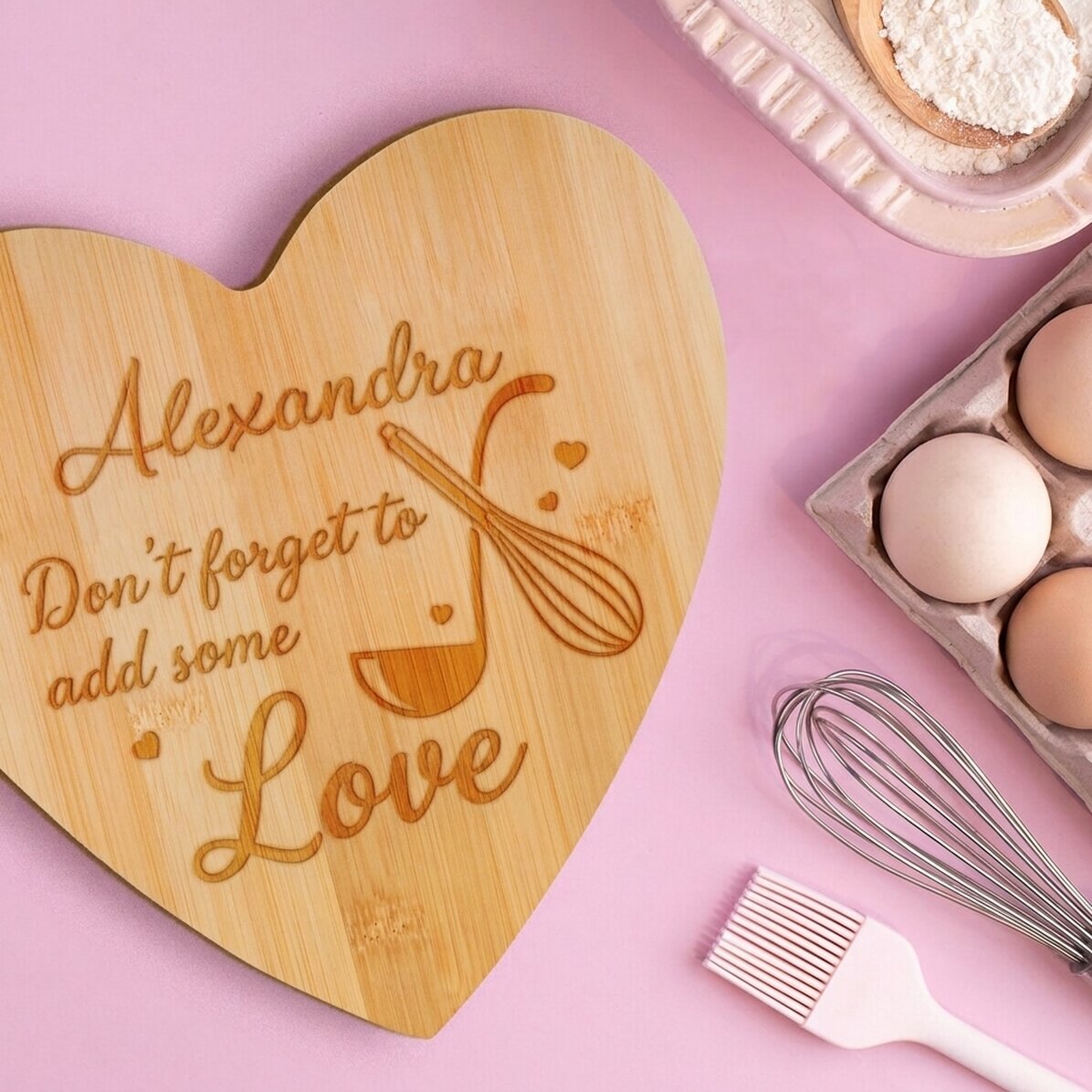 Tagliaverdure a forma di cuore personalizzato con nome - Amore