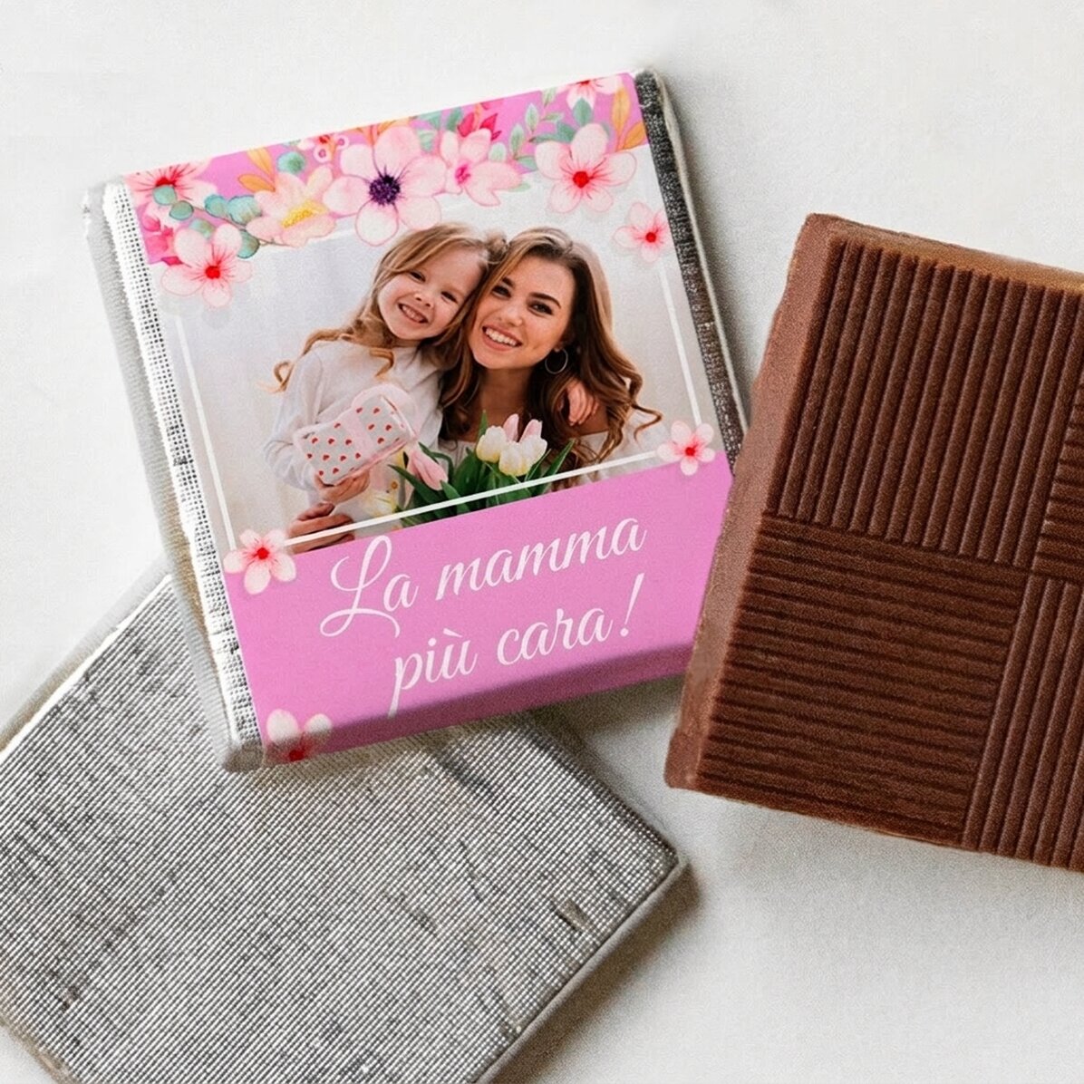 Mini cioccolatino personalizzato con foto e messaggio - La più cara
