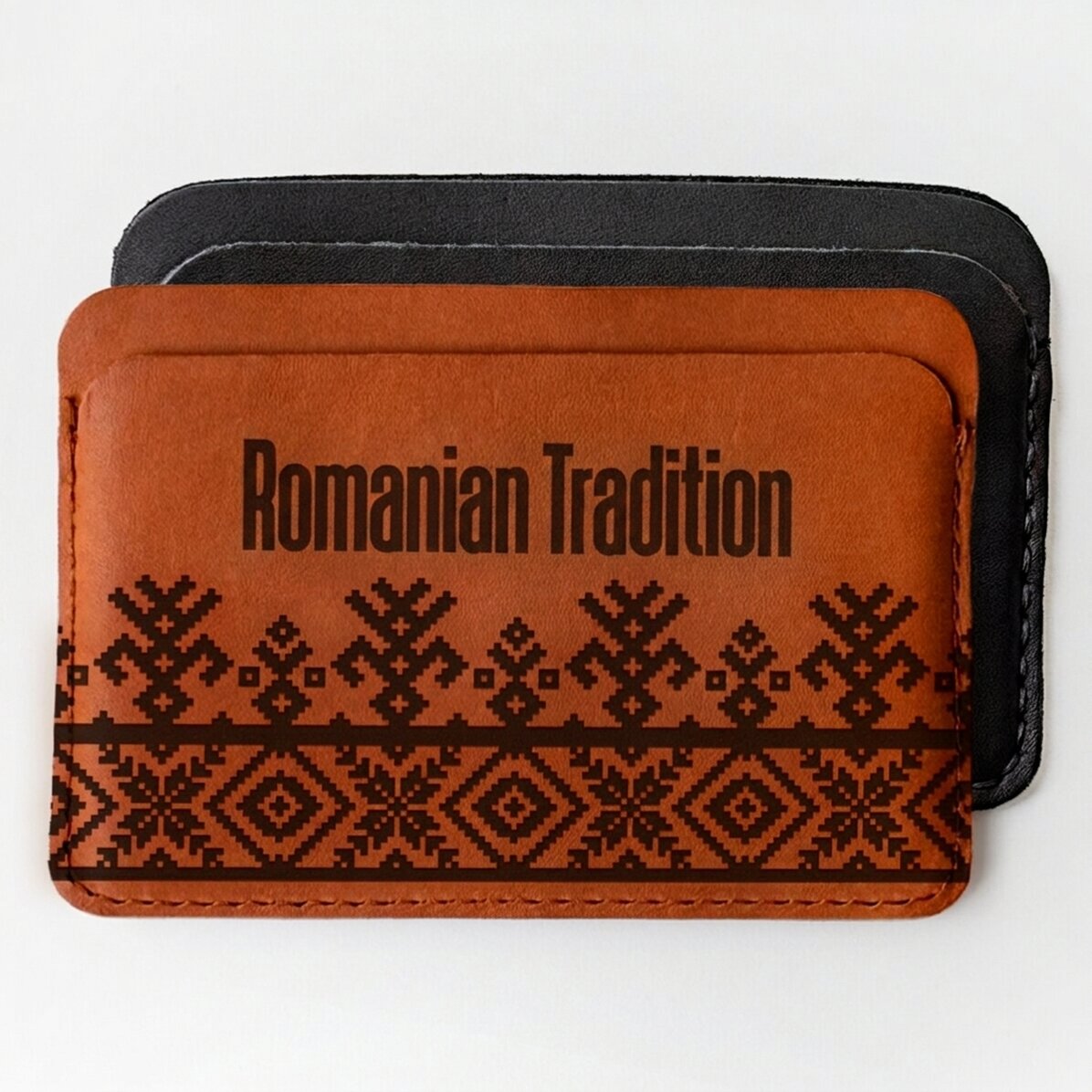 Portafoglio in pelle personalizzato con nome - Modello tradizionale