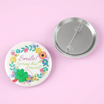 Distintivo personalizzato con scritta - Sorridi!