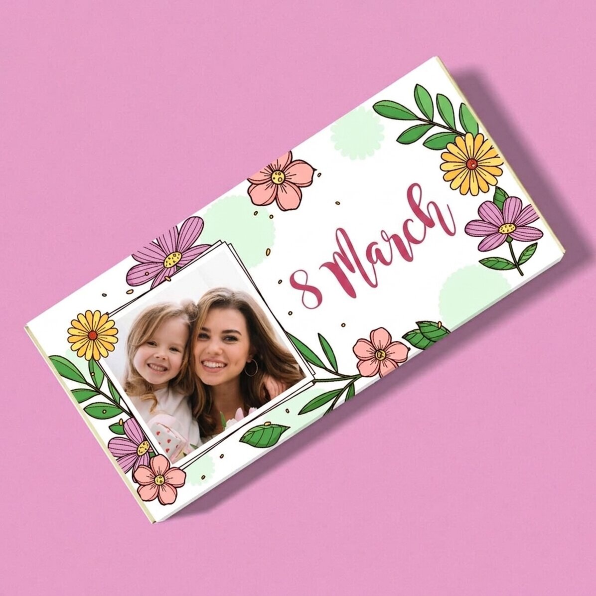 Cioccolato personalizzato con foto e messaggio - Marzo
