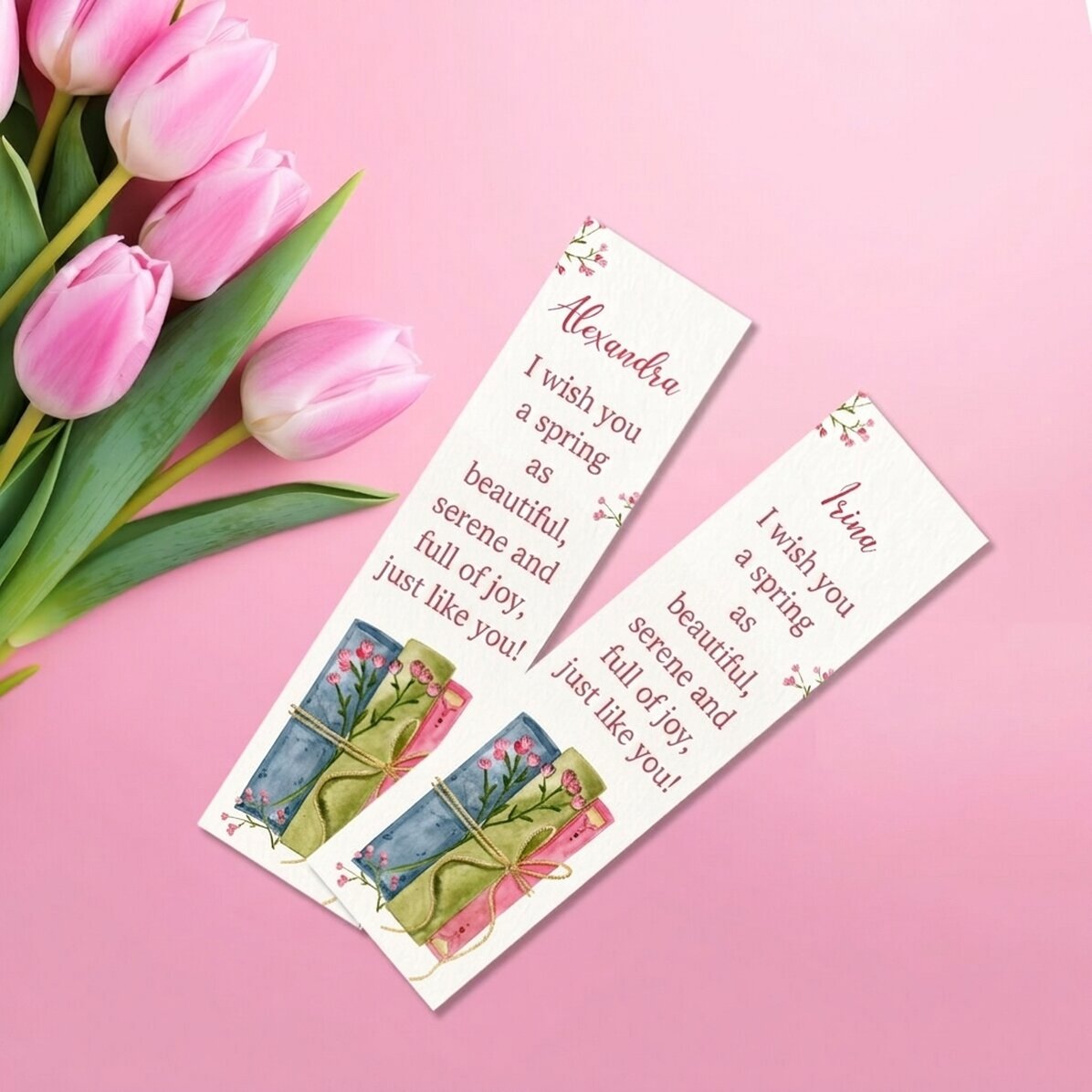 Segnalibro personalizzato con messaggio - Spring