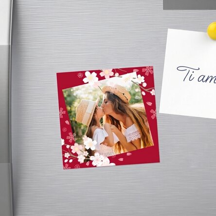 Magnete 10x10 personalizzato con una foto - Fiori di ciliegio
