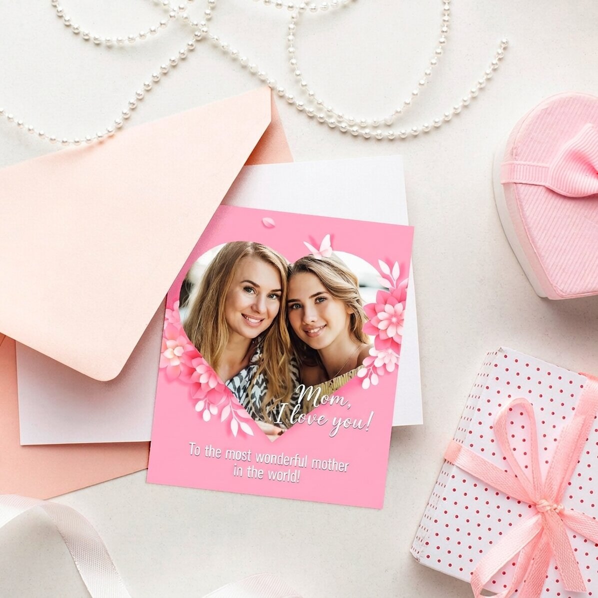 Foto personalizzata 10x12 cm con testo e immagine - Cuoricino